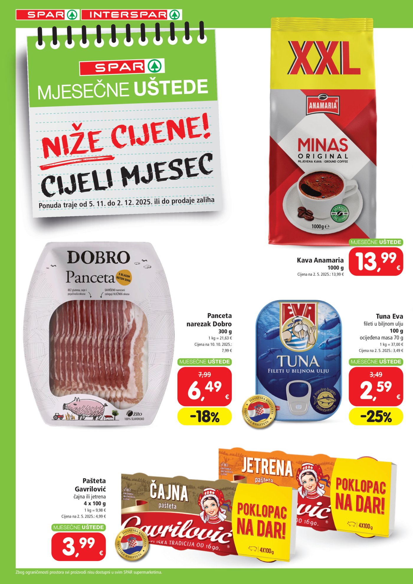 INTERSPAR katalog Uštede 05.11.-02.12.2025.