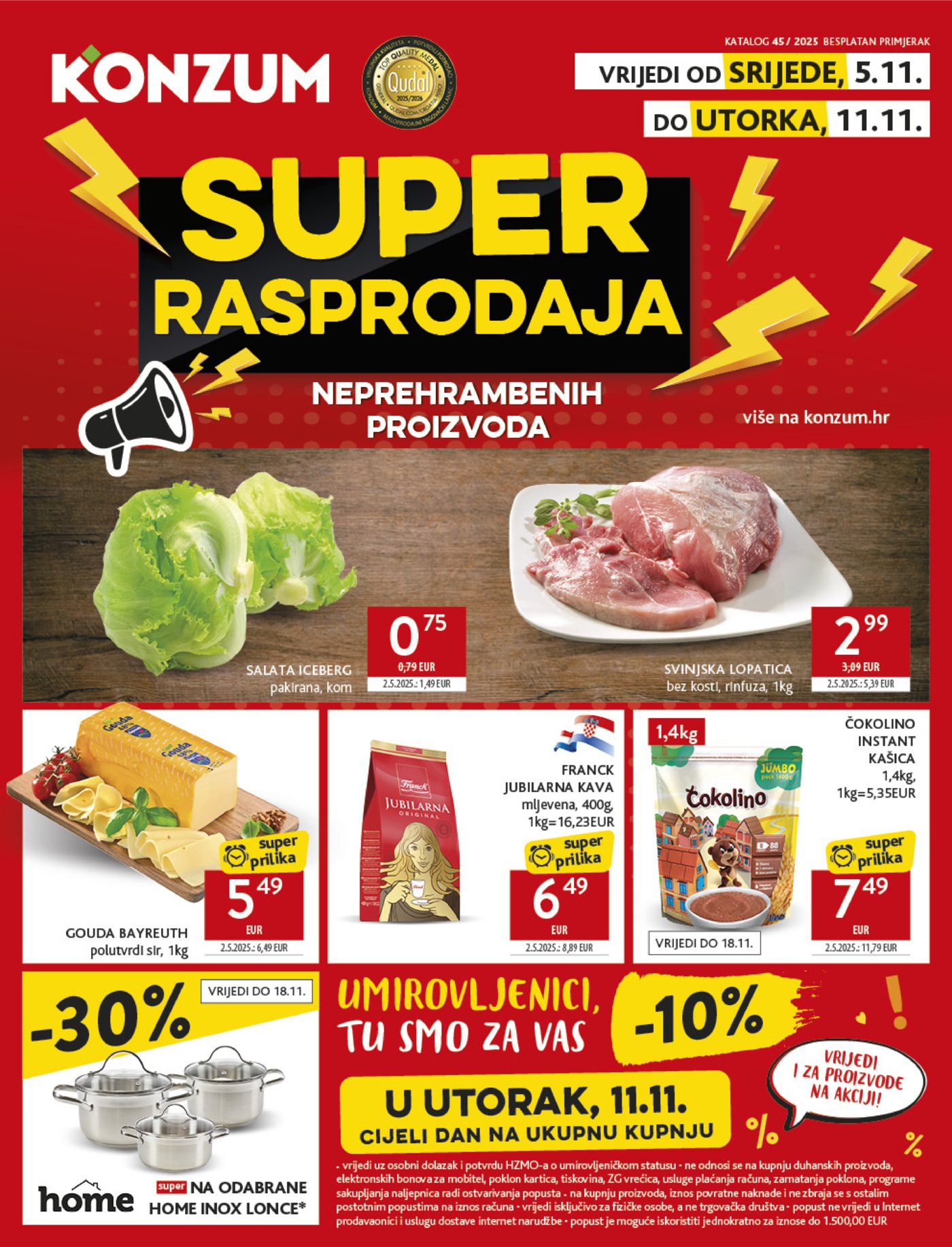 Konzum katalog Akcija 05.11. - 11.11.2025.