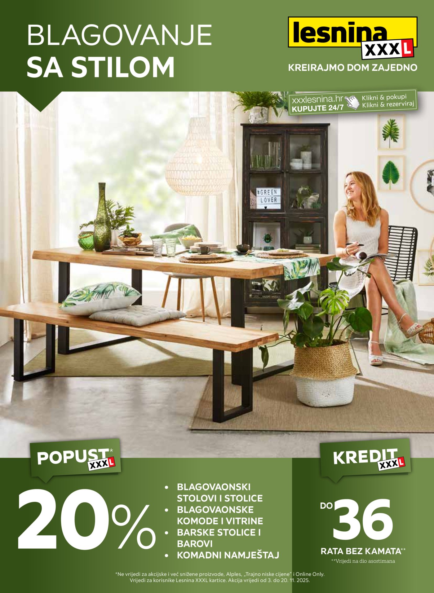 Lesnina katalog Blagovanje sa stilom 03.11.-10.11.2025.