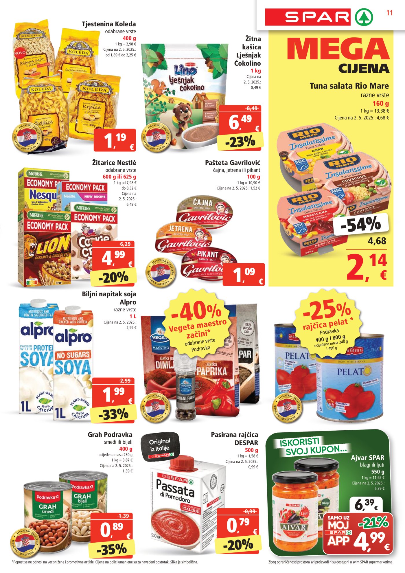 SPAR katalog Akcija 05.11.-11.11.2025.