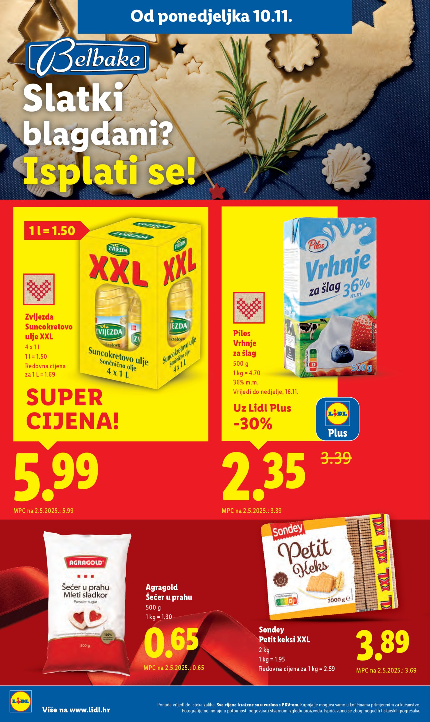 Lidl Super ponuda od ponedjeljka 10.11.-16.11.2025.