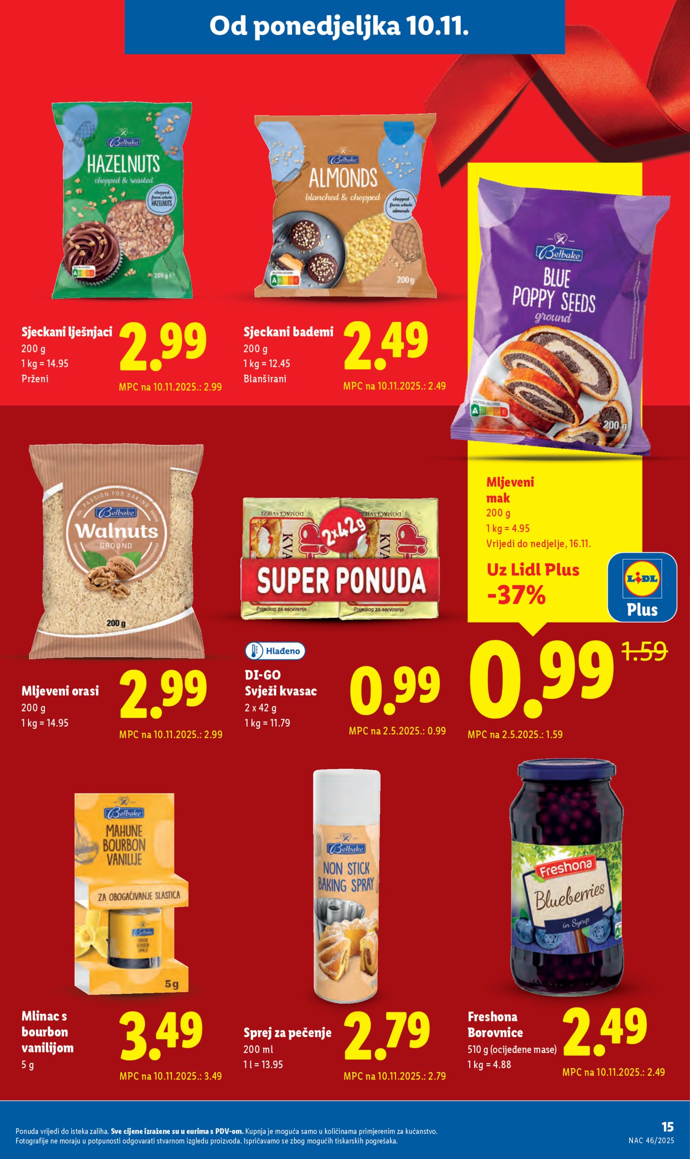 Lidl Super ponuda od ponedjeljka 10.11.-16.11.2025.