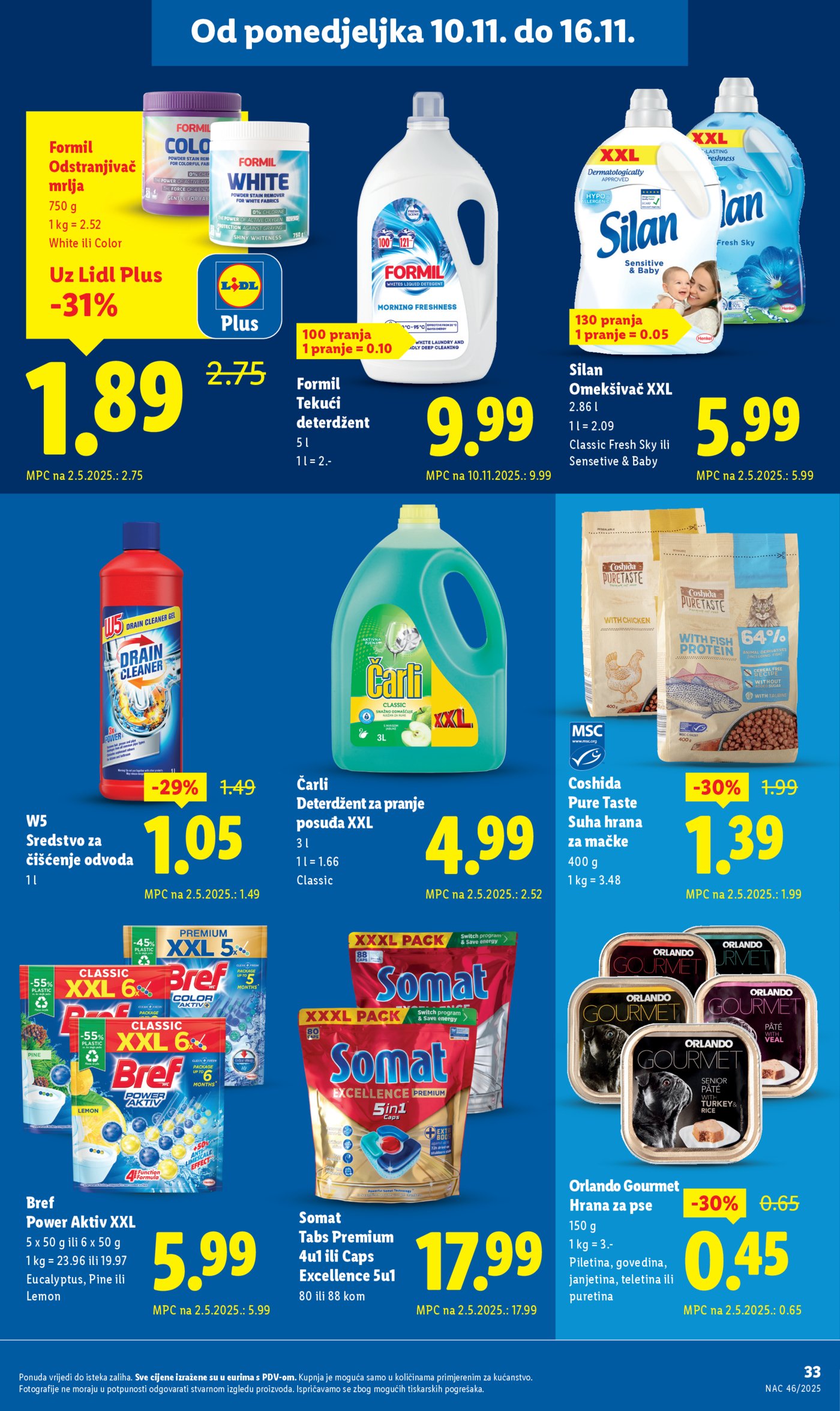 Lidl Super ponuda od ponedjeljka 10.11.-16.11.2025.