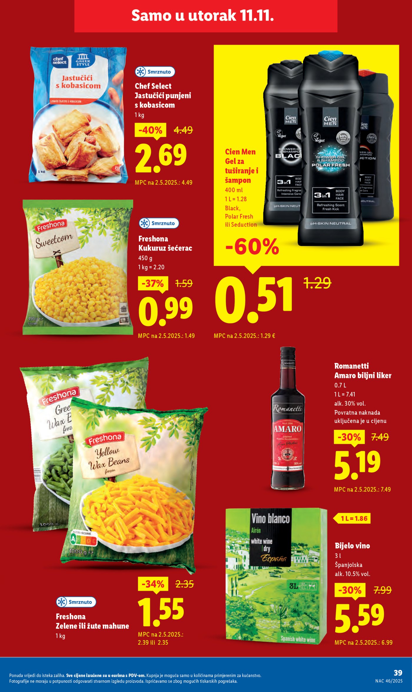 Lidl Super ponuda od ponedjeljka 10.11.-16.11.2025.
