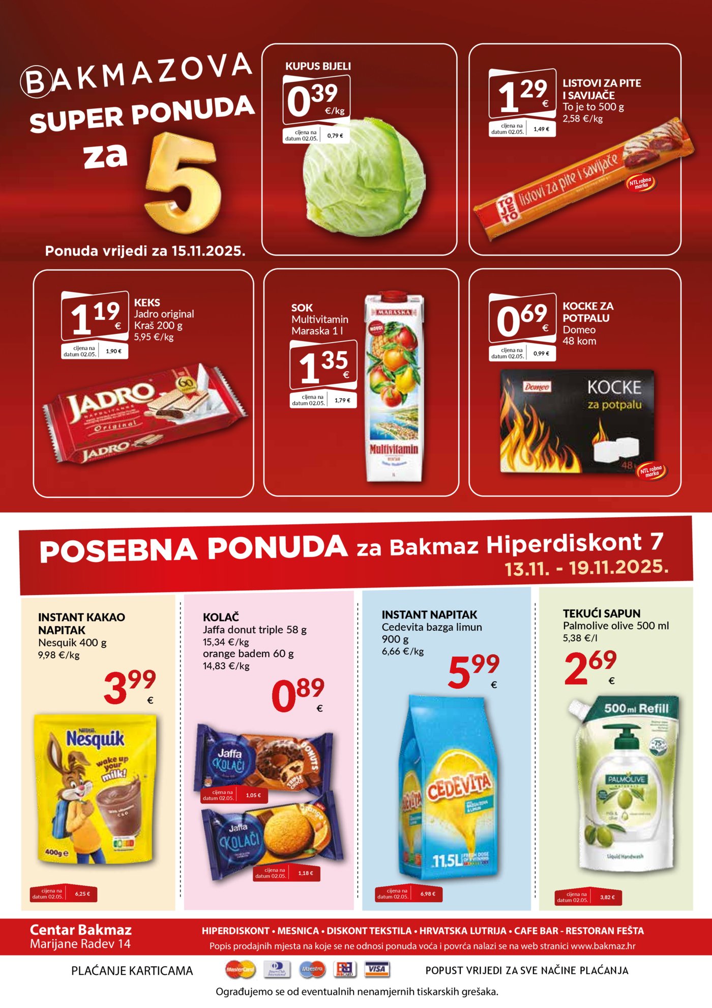 Bakmaz katalog Akcija 13.11. - 19.11.2025.
