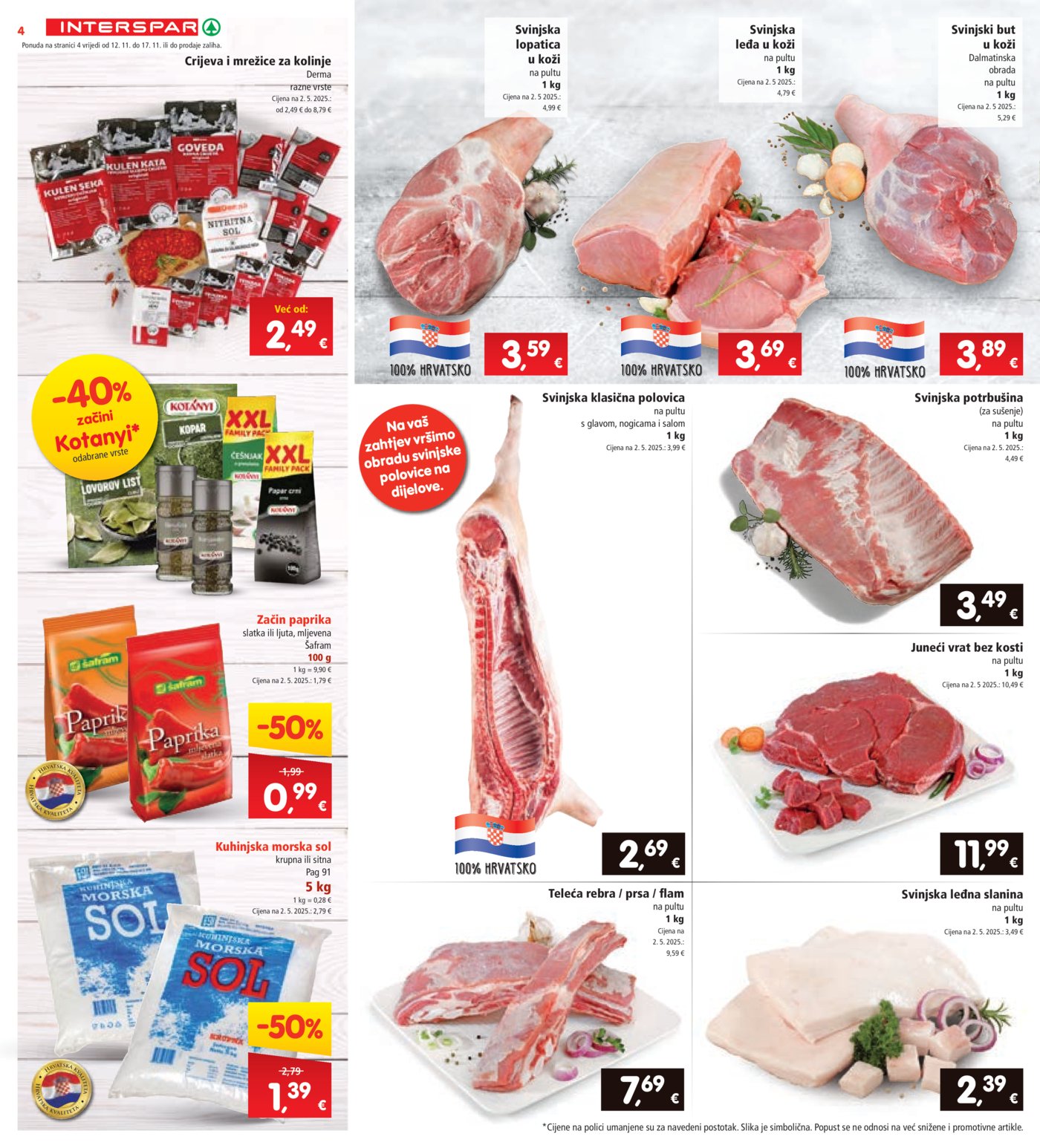 INTERSPAR katalog Akcija 12.11. - 17.11.2025.