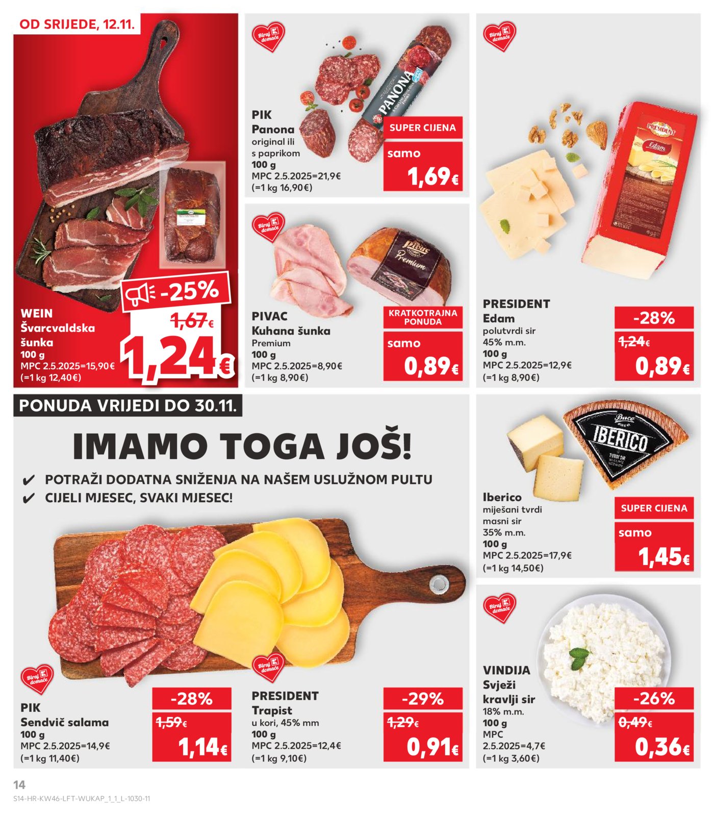 Kaufland katalog Akcija 12.11. - 17.11.2025. VG, Po, Ro, Vo, Vu, DS, Ma, Iv