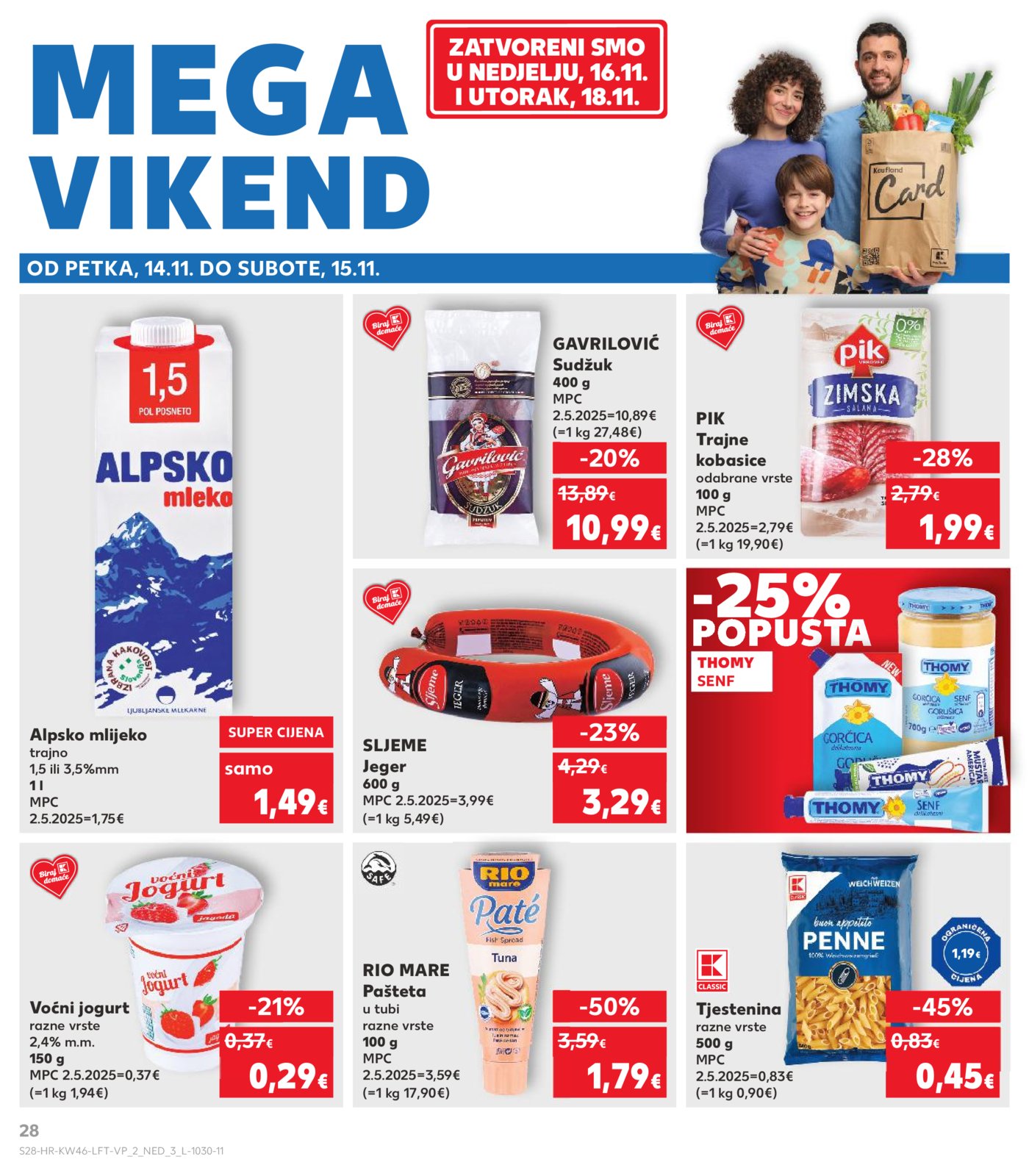 Kaufland katalog Akcija 12.11. - 17.11.2025. VG, Po, Ro, Vo, Vu, DS, Ma, Iv