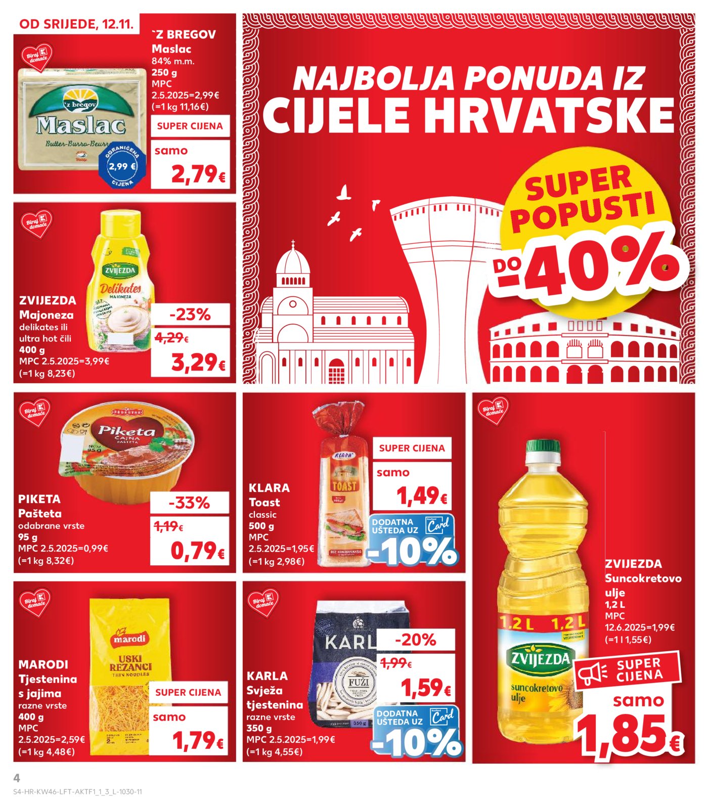 Kaufland katalog Akcija 12.11. - 17.11.2025. VG, Po, Ro, Vo, Vu, DS, Ma, Iv