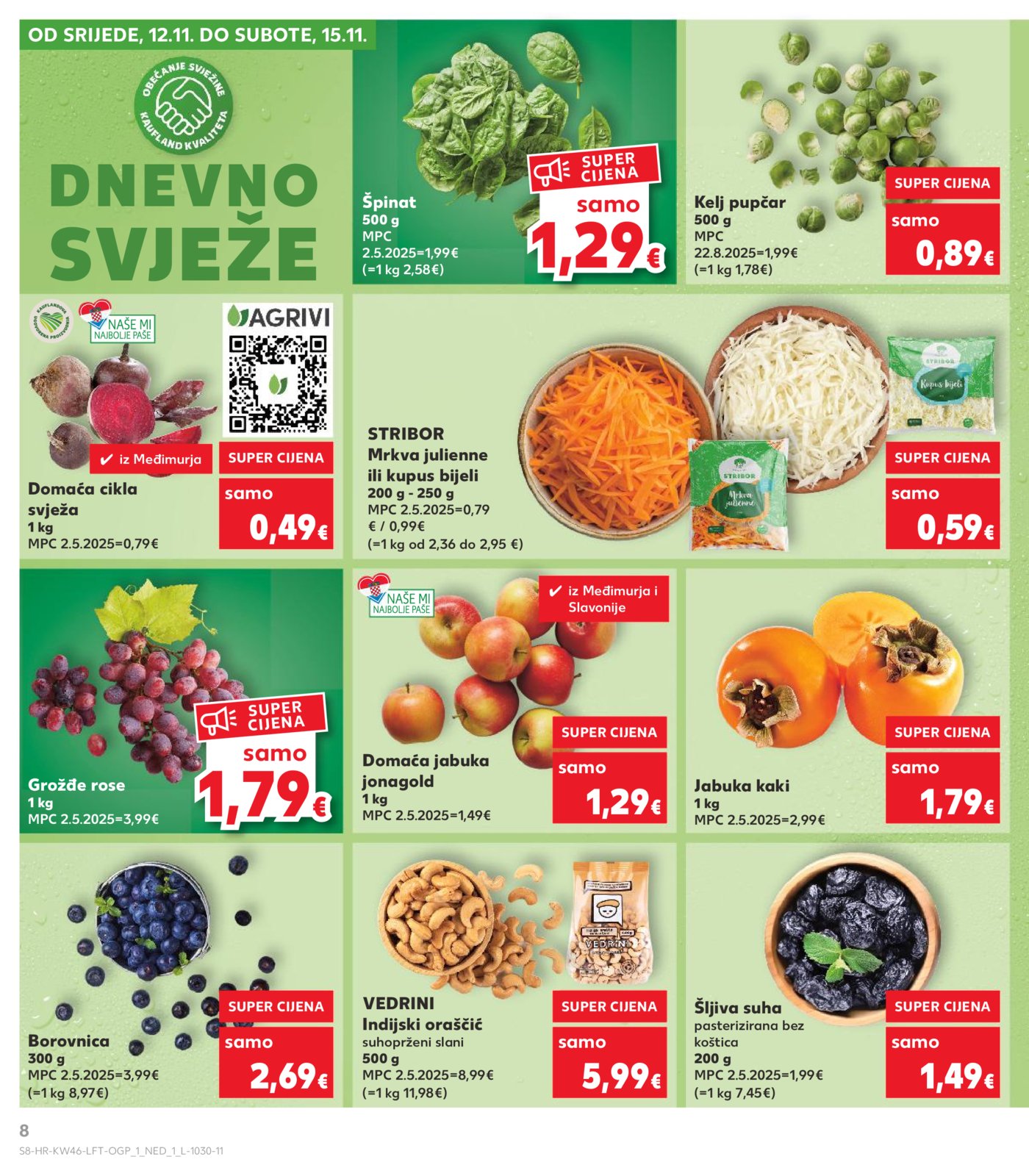 Kaufland katalog Akcija 12.11. - 17.11.2025. VG, Po, Ro, Vo, Vu, DS, Ma, Iv