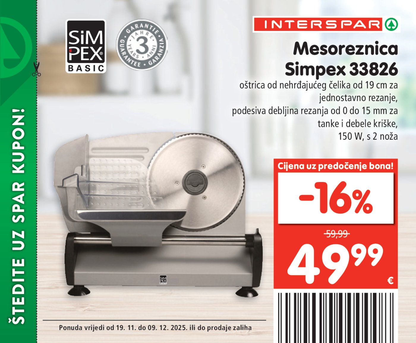 INTERSPAR BON katalog Akcija 19.11. - 09.12.2025.