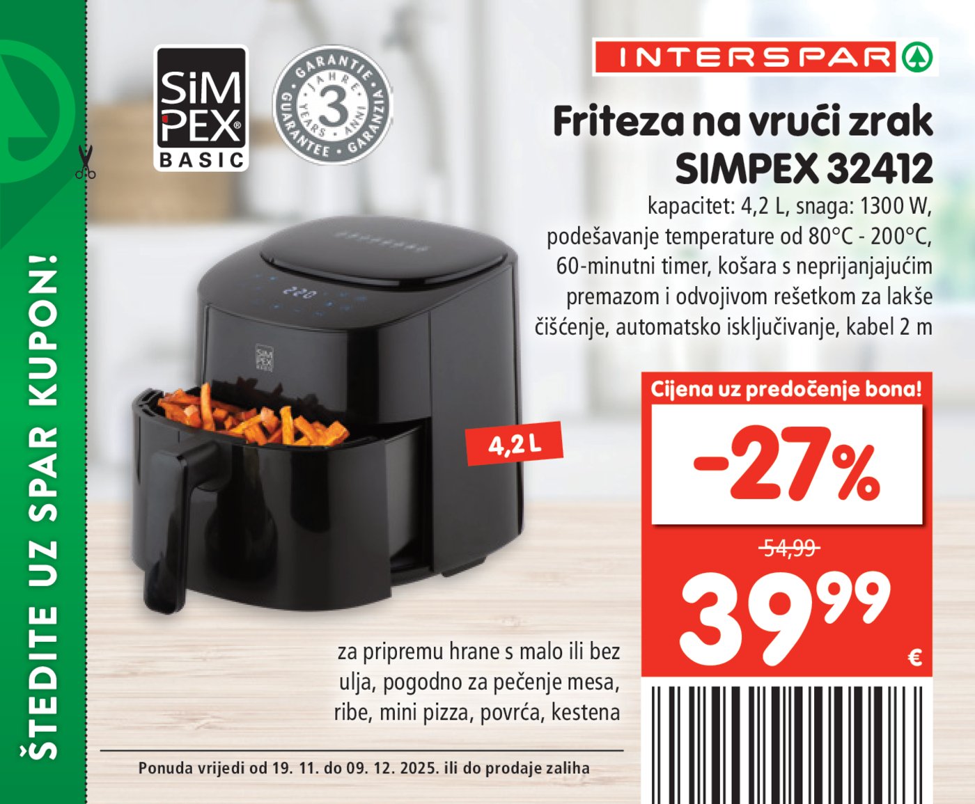 INTERSPAR BON katalog Akcija 19.11. - 09.12.2025.