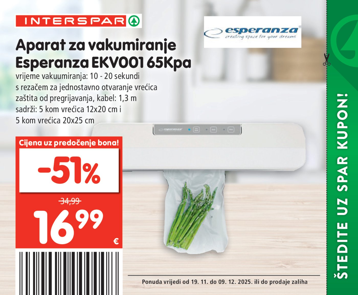 INTERSPAR BON katalog Akcija 19.11. - 09.12.2025.