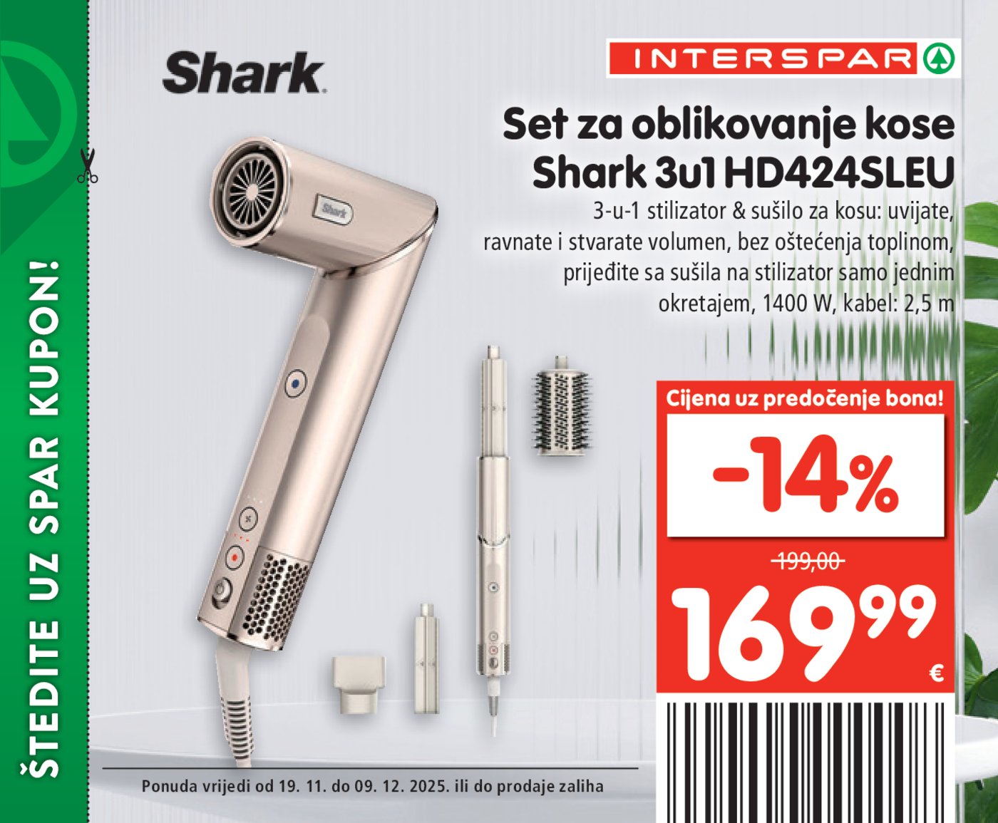 INTERSPAR BON katalog Akcija 19.11. - 09.12.2025.