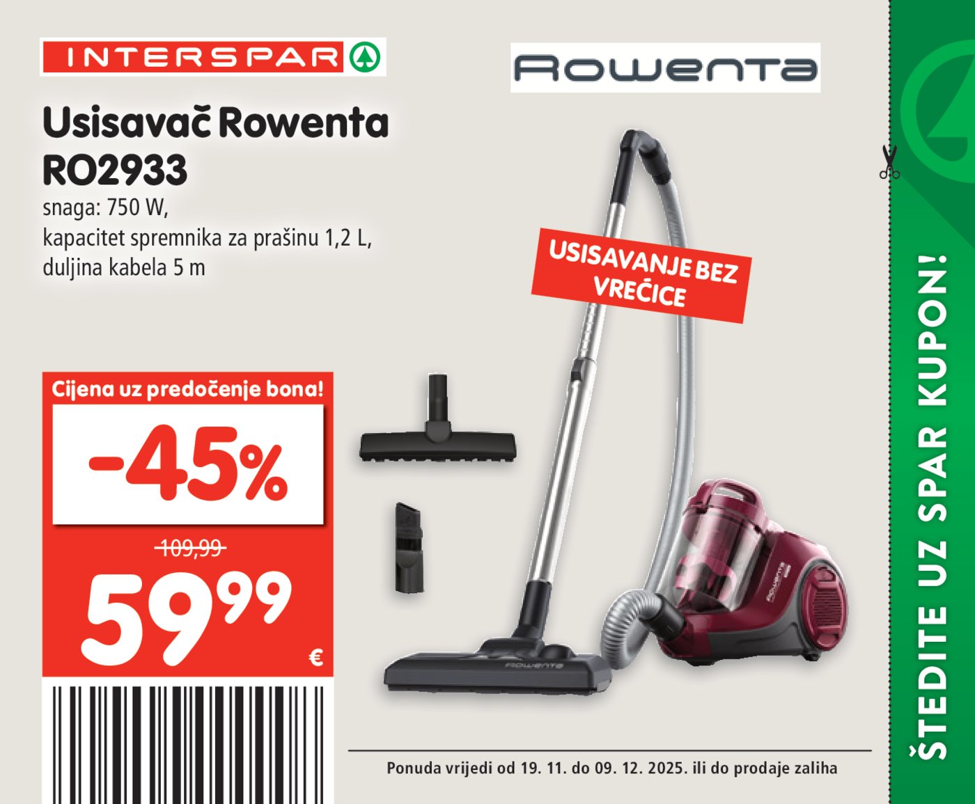INTERSPAR BON katalog Akcija 19.11. - 09.12.2025.