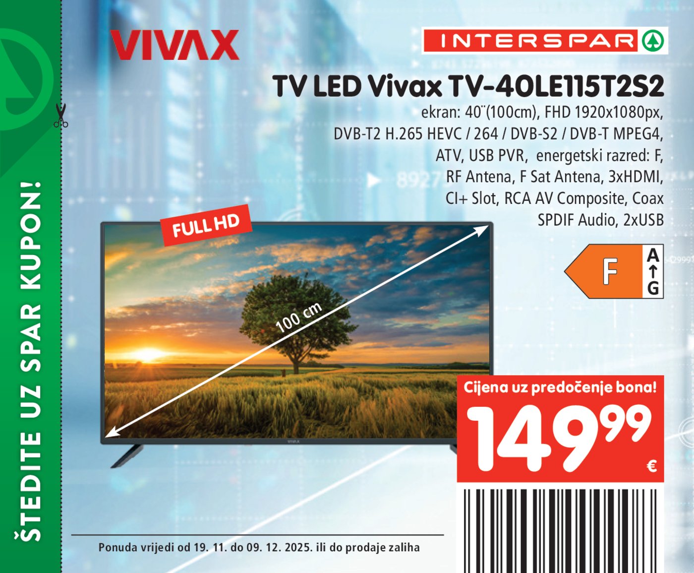 INTERSPAR BON katalog Akcija 19.11. - 09.12.2025.