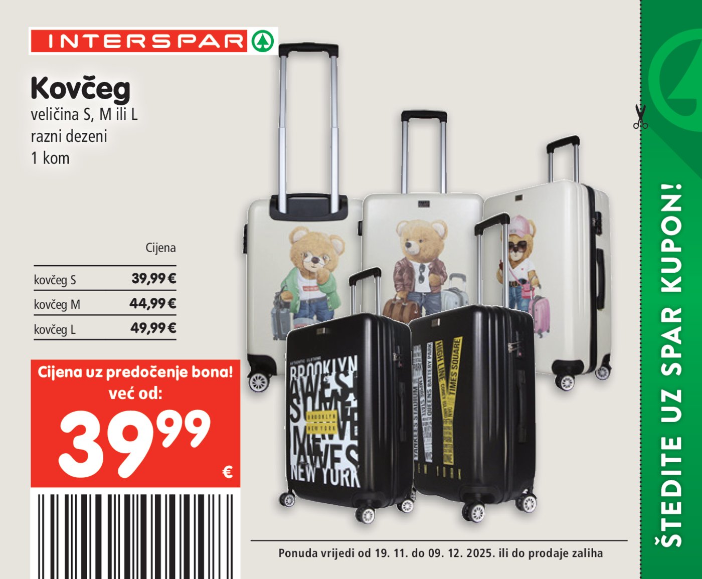 INTERSPAR BON katalog Akcija 19.11. - 09.12.2025.
