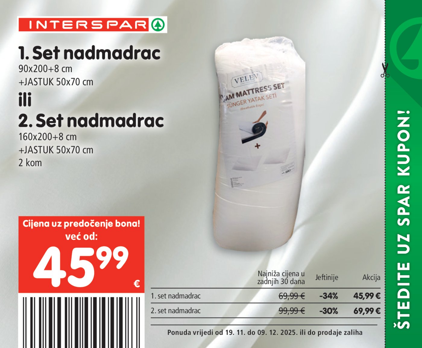 INTERSPAR BON katalog Akcija 19.11. - 09.12.2025.