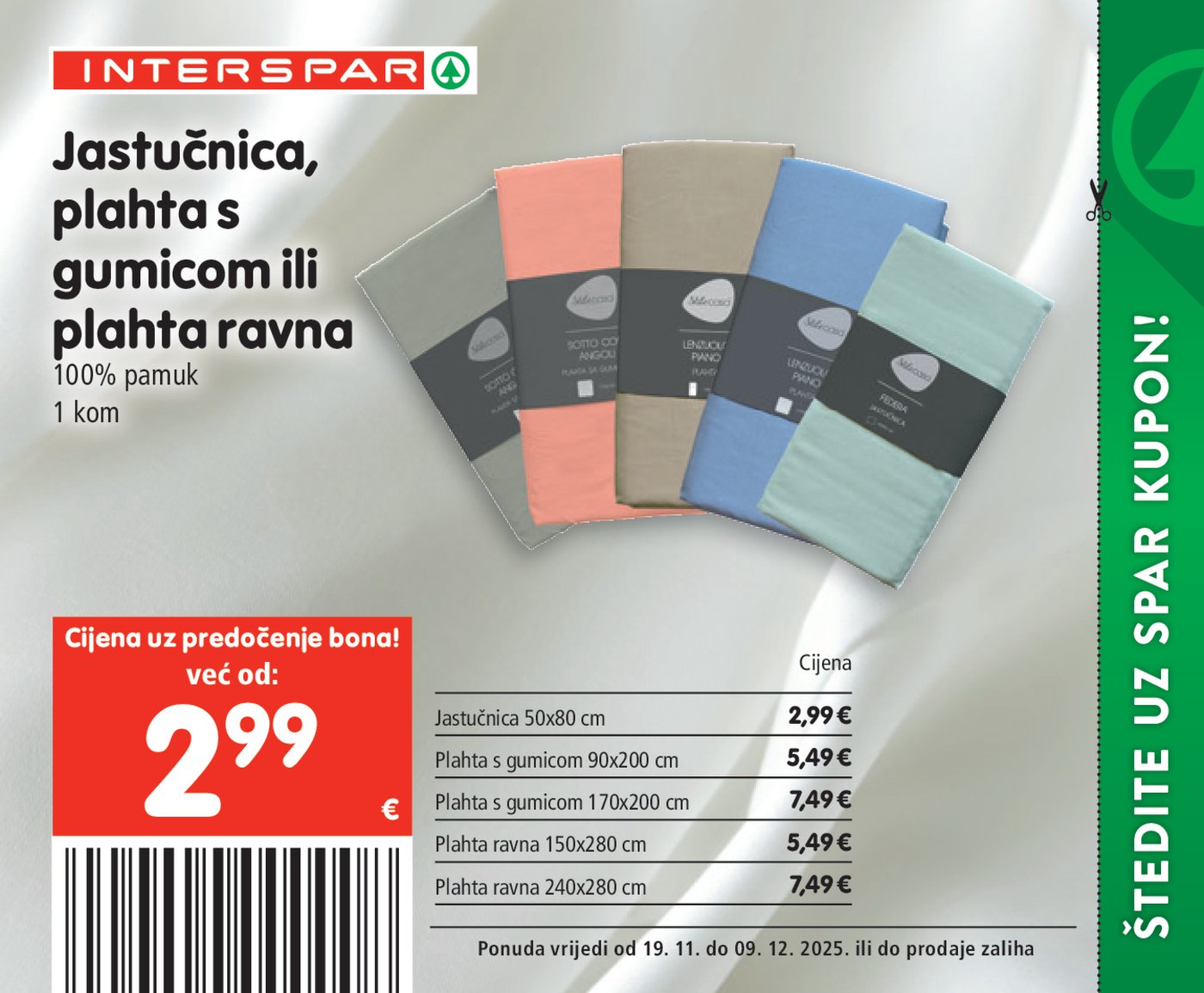 INTERSPAR BON katalog Akcija 19.11. - 09.12.2025.