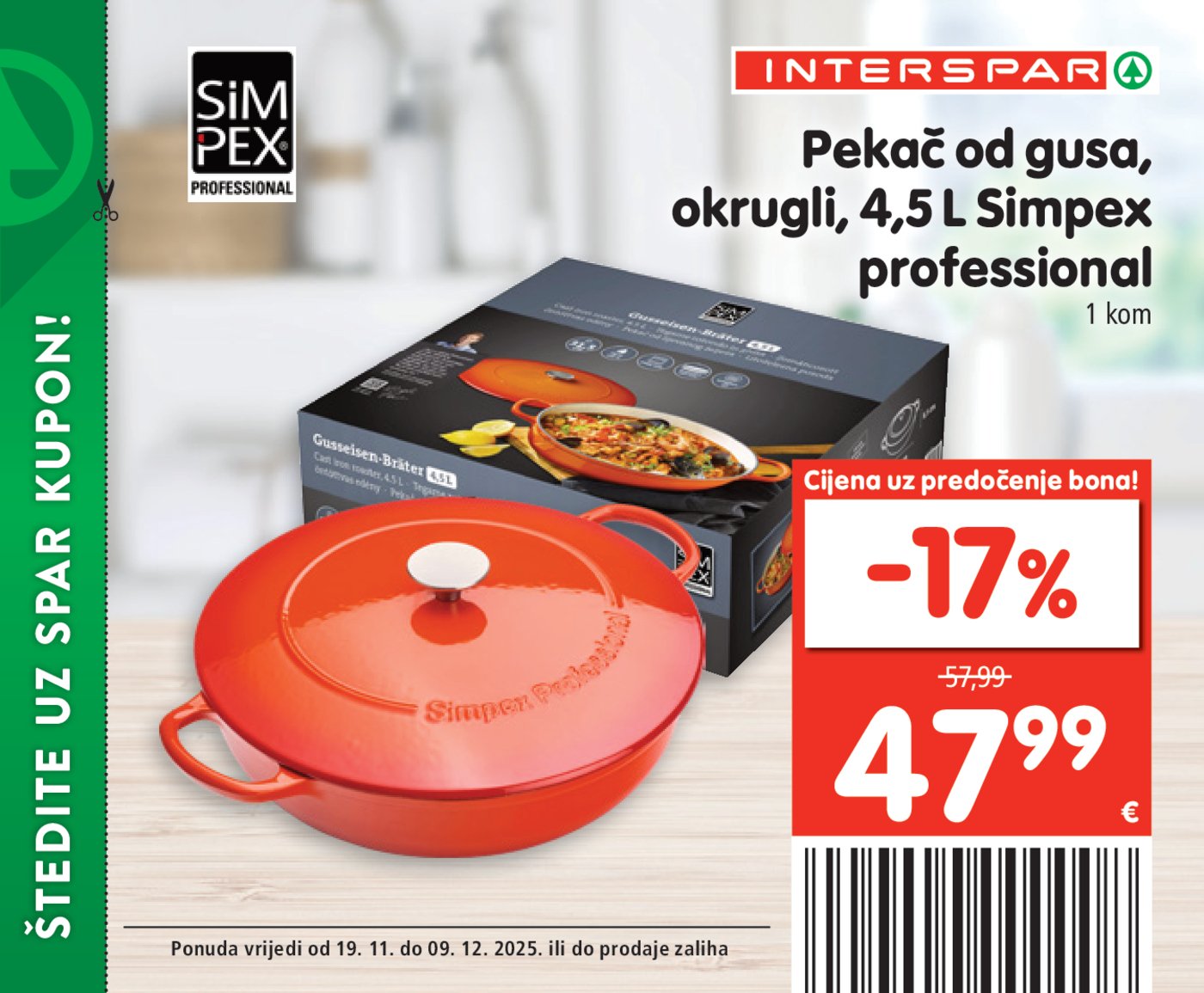INTERSPAR BON katalog Akcija 19.11. - 09.12.2025.