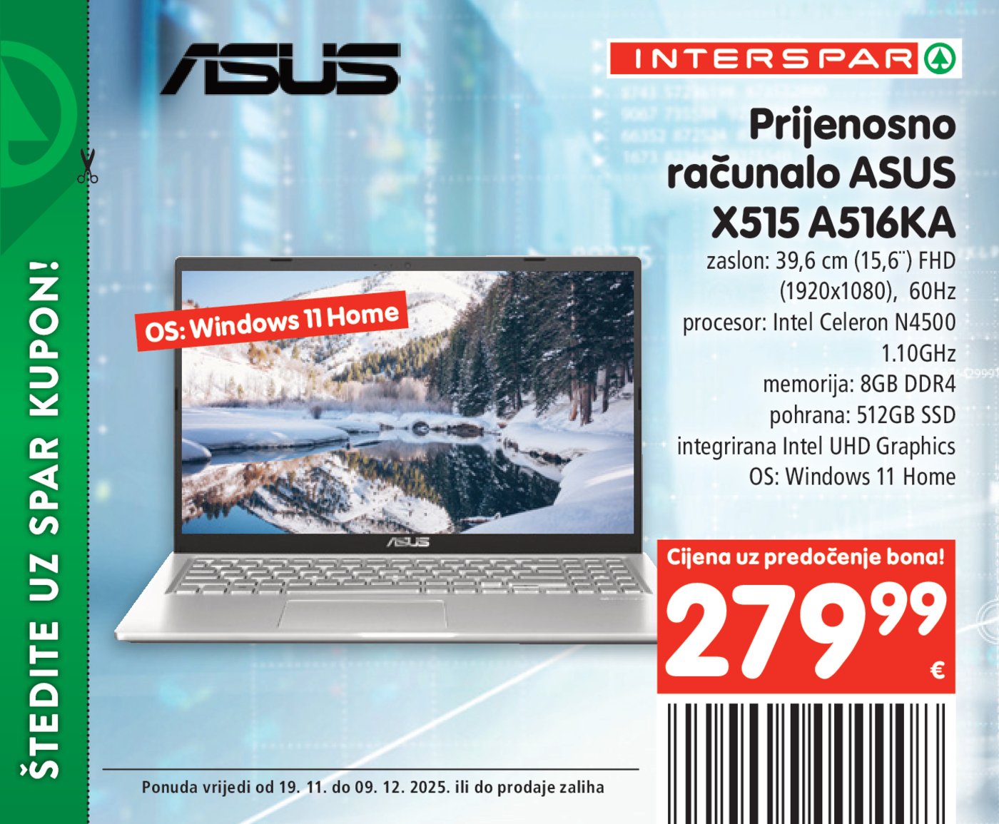 INTERSPAR BON katalog Akcija 19.11. - 09.12.2025.