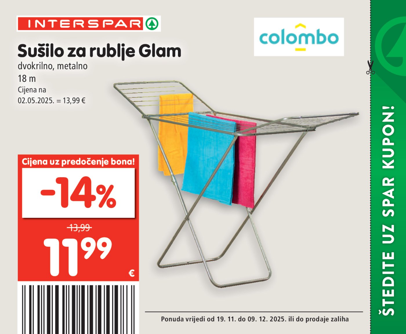 INTERSPAR BON katalog Akcija 19.11. - 09.12.2025.