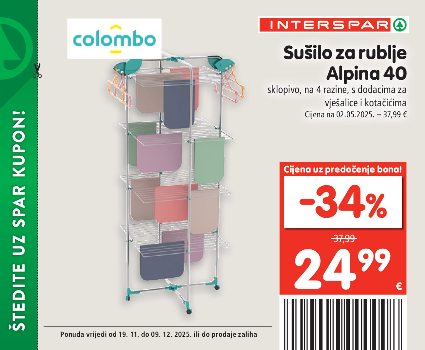 INTERSPAR BON katalog Akcija 19.11. - 09.12.2025.