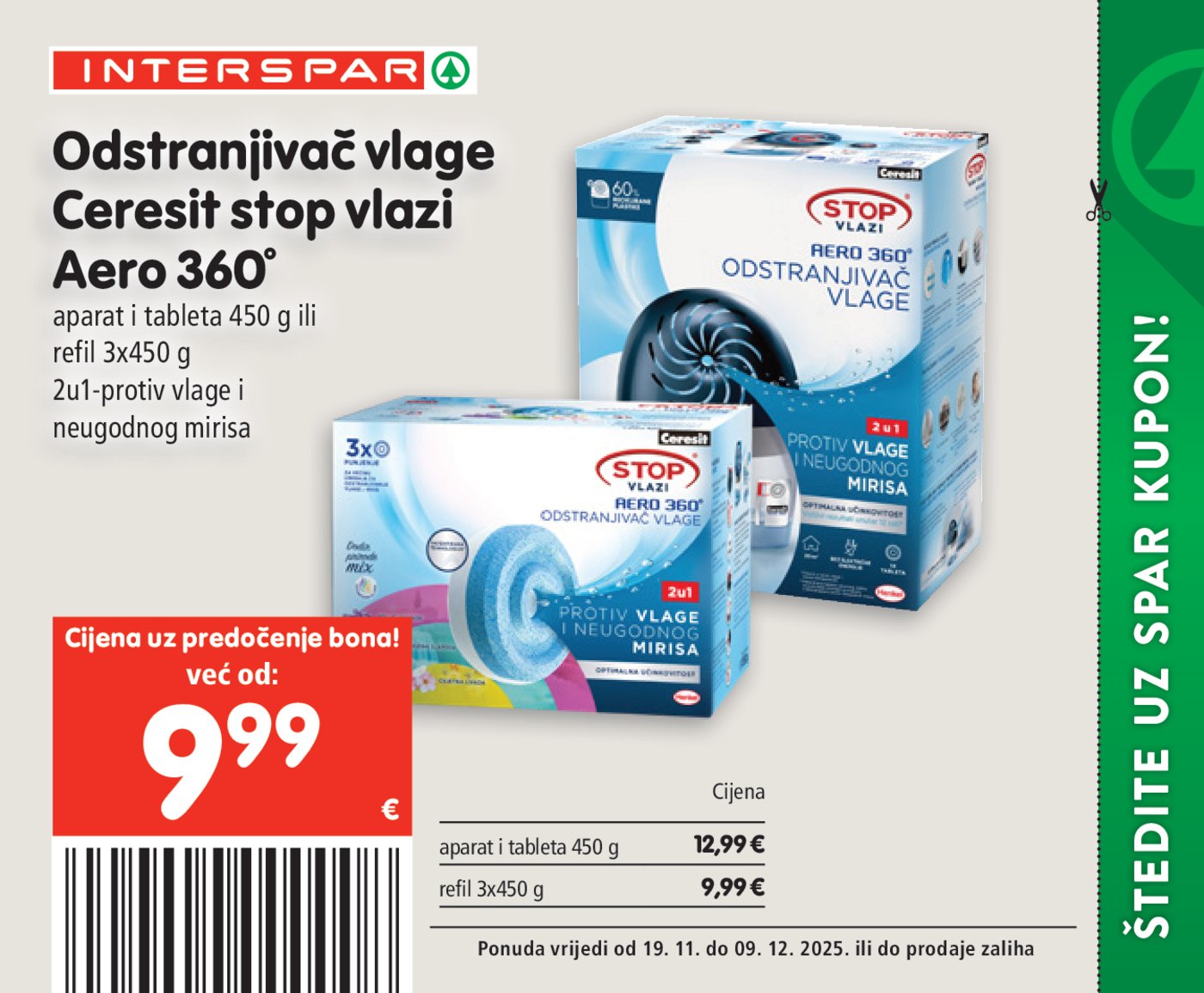 INTERSPAR BON katalog Akcija 19.11. - 09.12.2025.