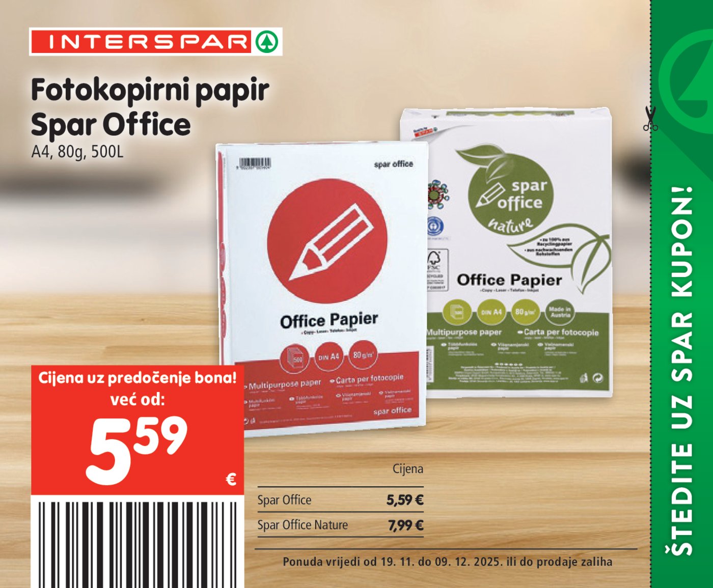 INTERSPAR BON katalog Akcija 19.11. - 09.12.2025.