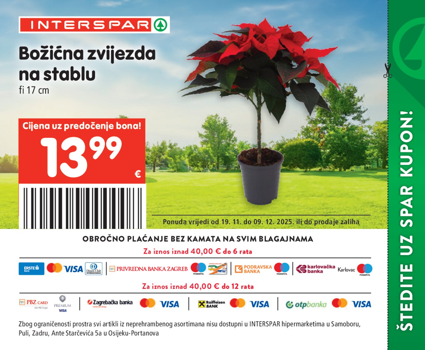INTERSPAR BON katalog Akcija 19.11. - 09.12.2025.