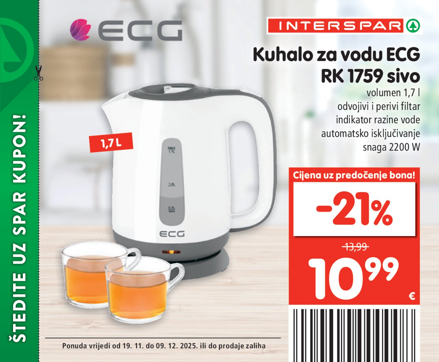 INTERSPAR BON katalog Akcija 19.11. - 09.12.2025.