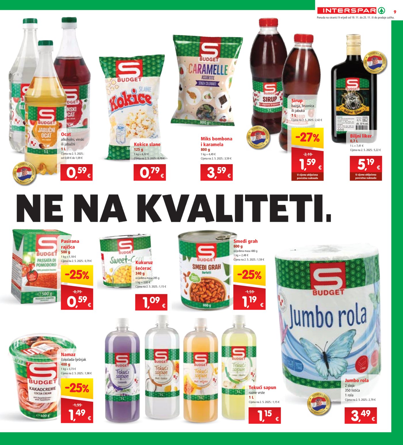 INTERSPAR katalog Akcija 19.11. - 25.11.2025.