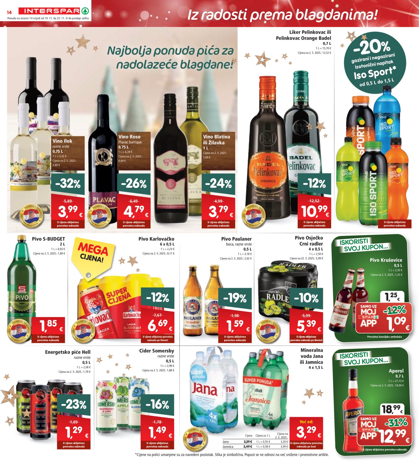 INTERSPAR katalog Akcija 19.11. - 25.11.2025.
