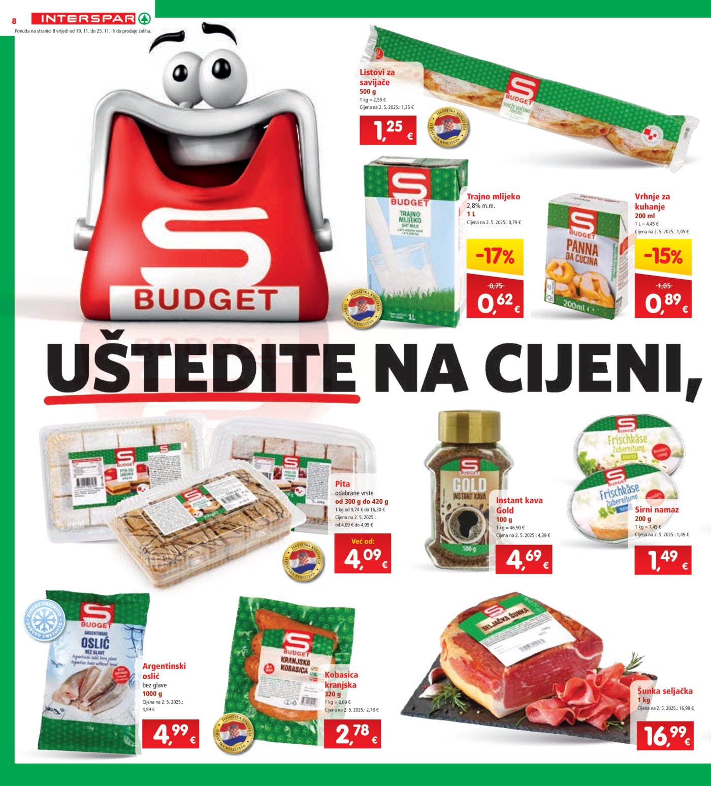 INTERSPAR katalog Akcija 19.11. - 25.11.2025.
