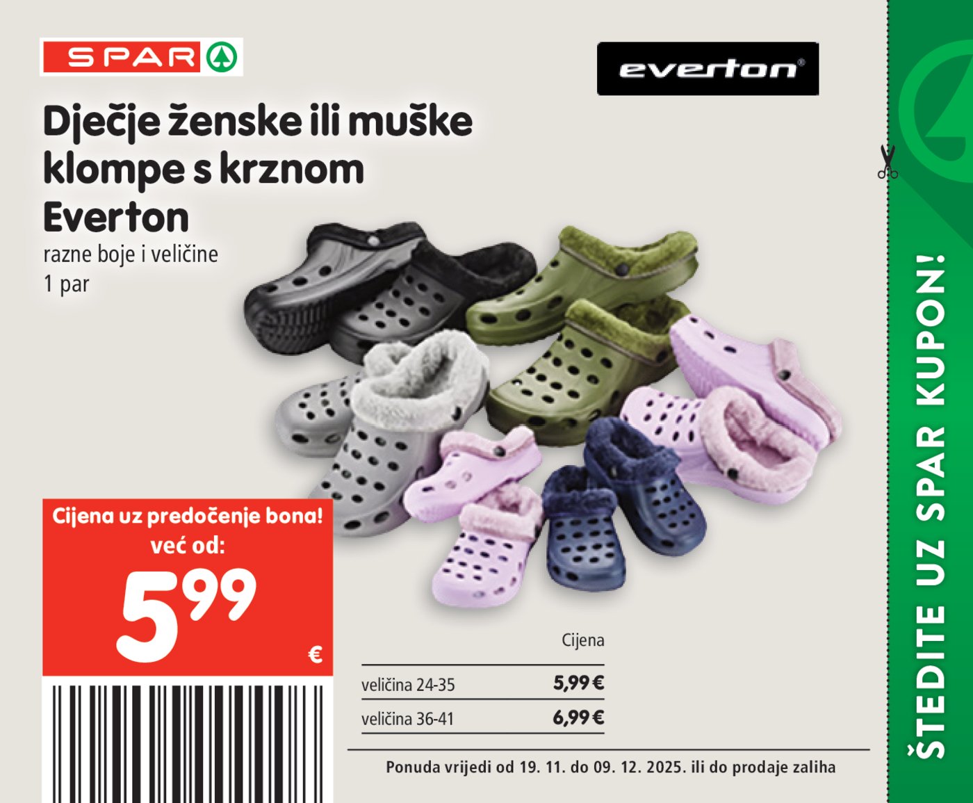 SPAR BON katalog Akcija 19.11. - 09.12.2025.