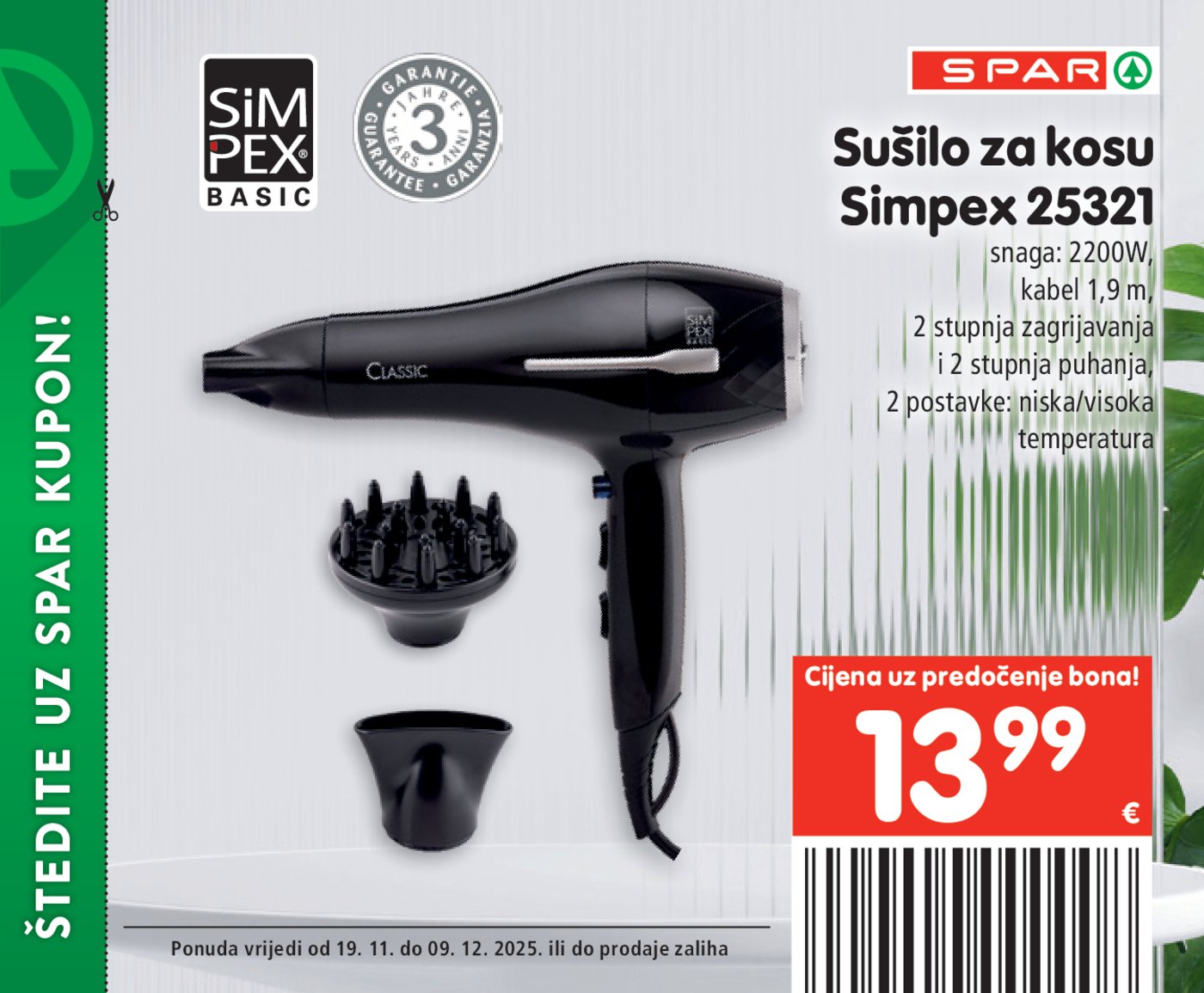 SPAR BON katalog Akcija 19.11. - 09.12.2025.