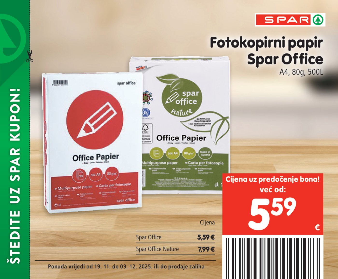 SPAR BON katalog Akcija 19.11. - 09.12.2025.