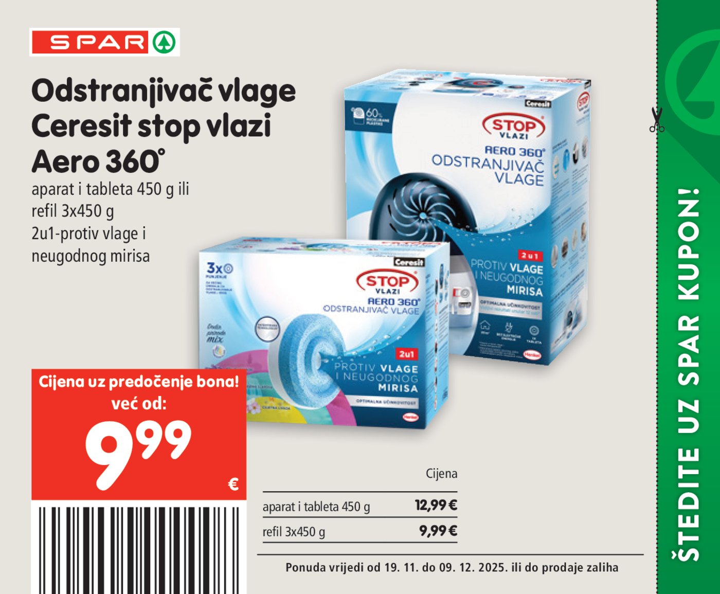 SPAR BON katalog Akcija 19.11. - 09.12.2025.