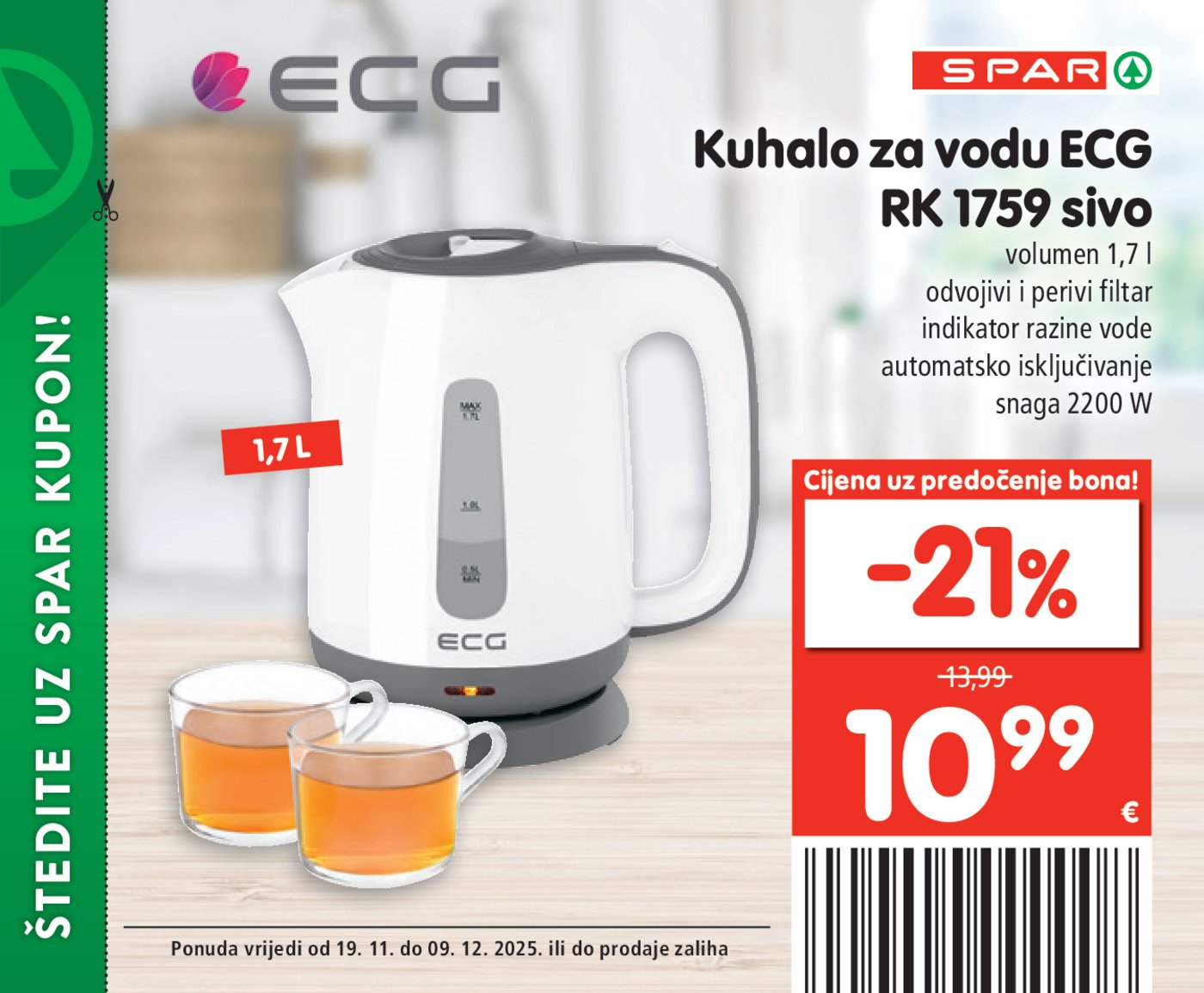 SPAR BON katalog Akcija 19.11. - 09.12.2025.