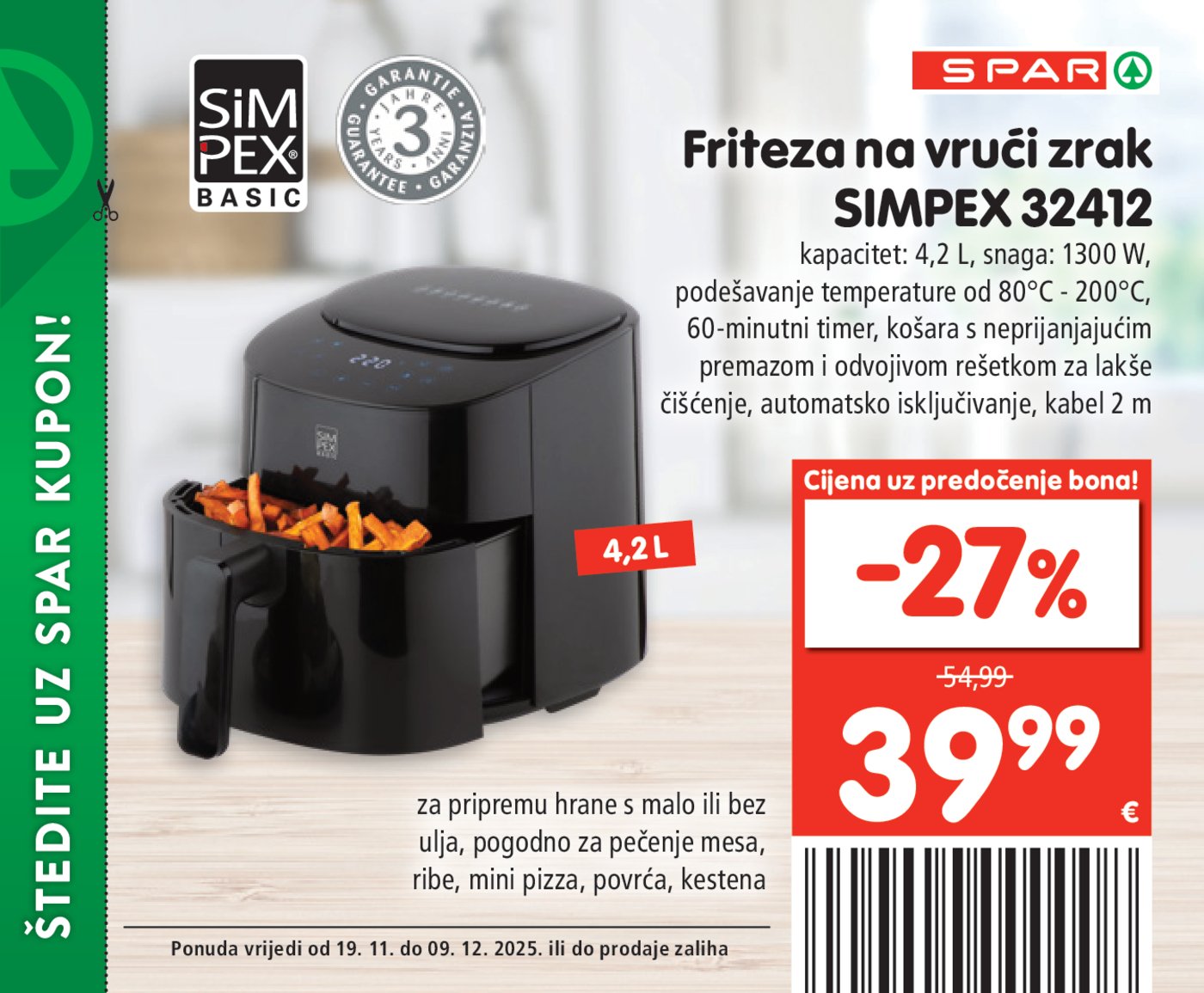 SPAR BON katalog Akcija 19.11. - 09.12.2025.