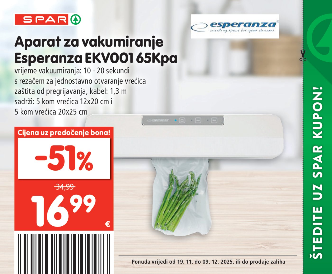 SPAR BON katalog Akcija 19.11. - 09.12.2025.