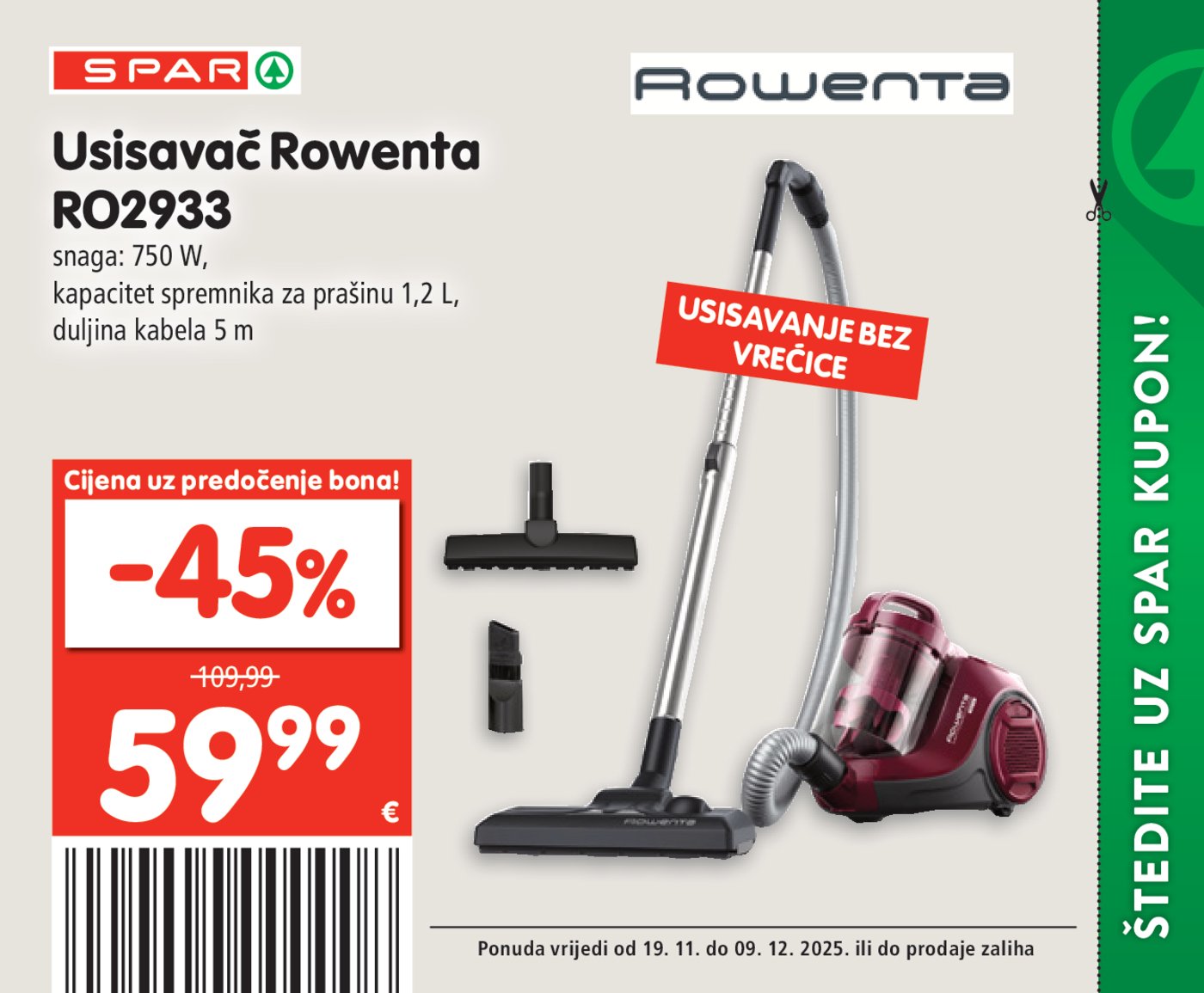 SPAR BON katalog Akcija 19.11. - 09.12.2025.