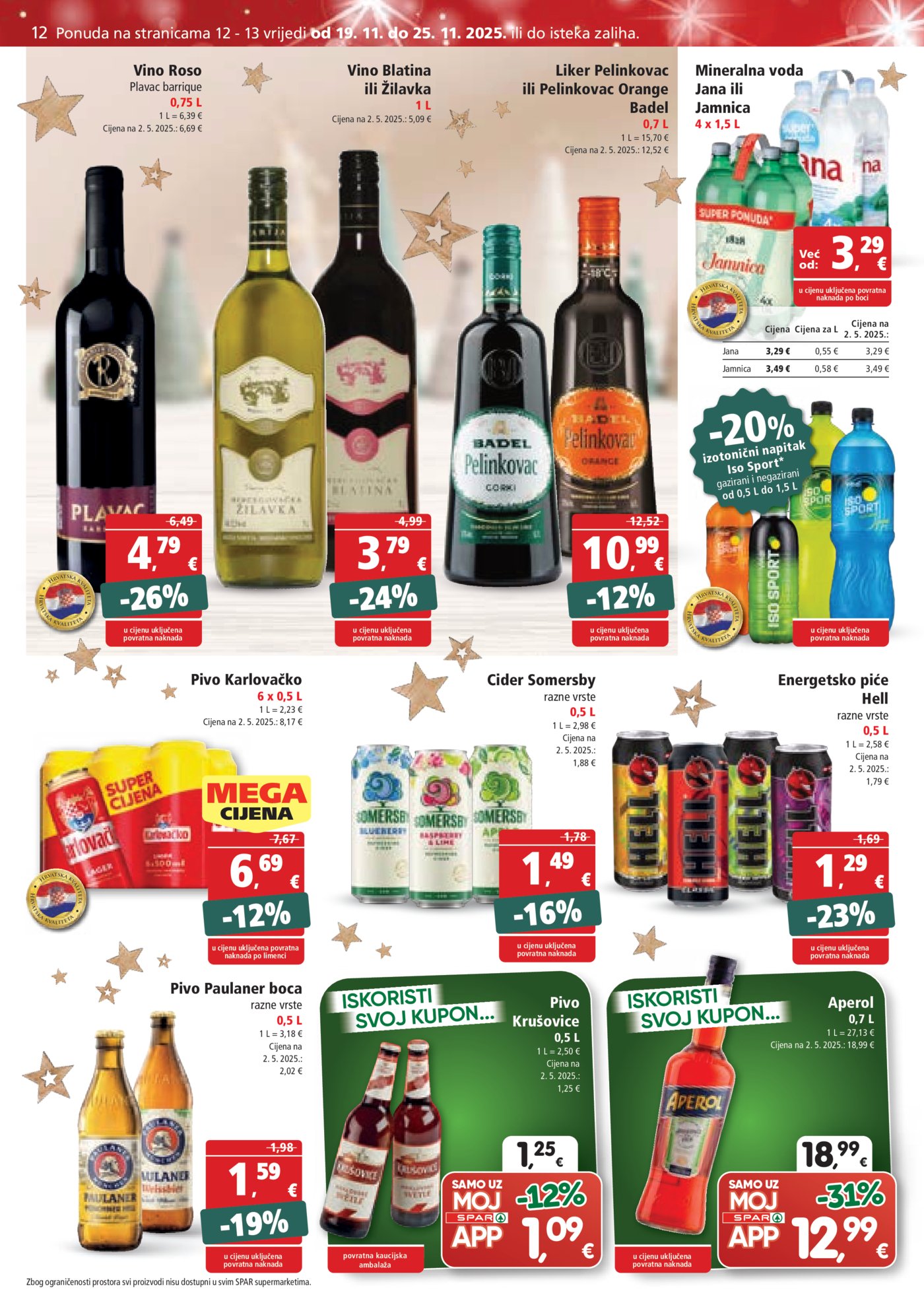 SPAR katalog Akcija 19.11. - 25.11.2025.