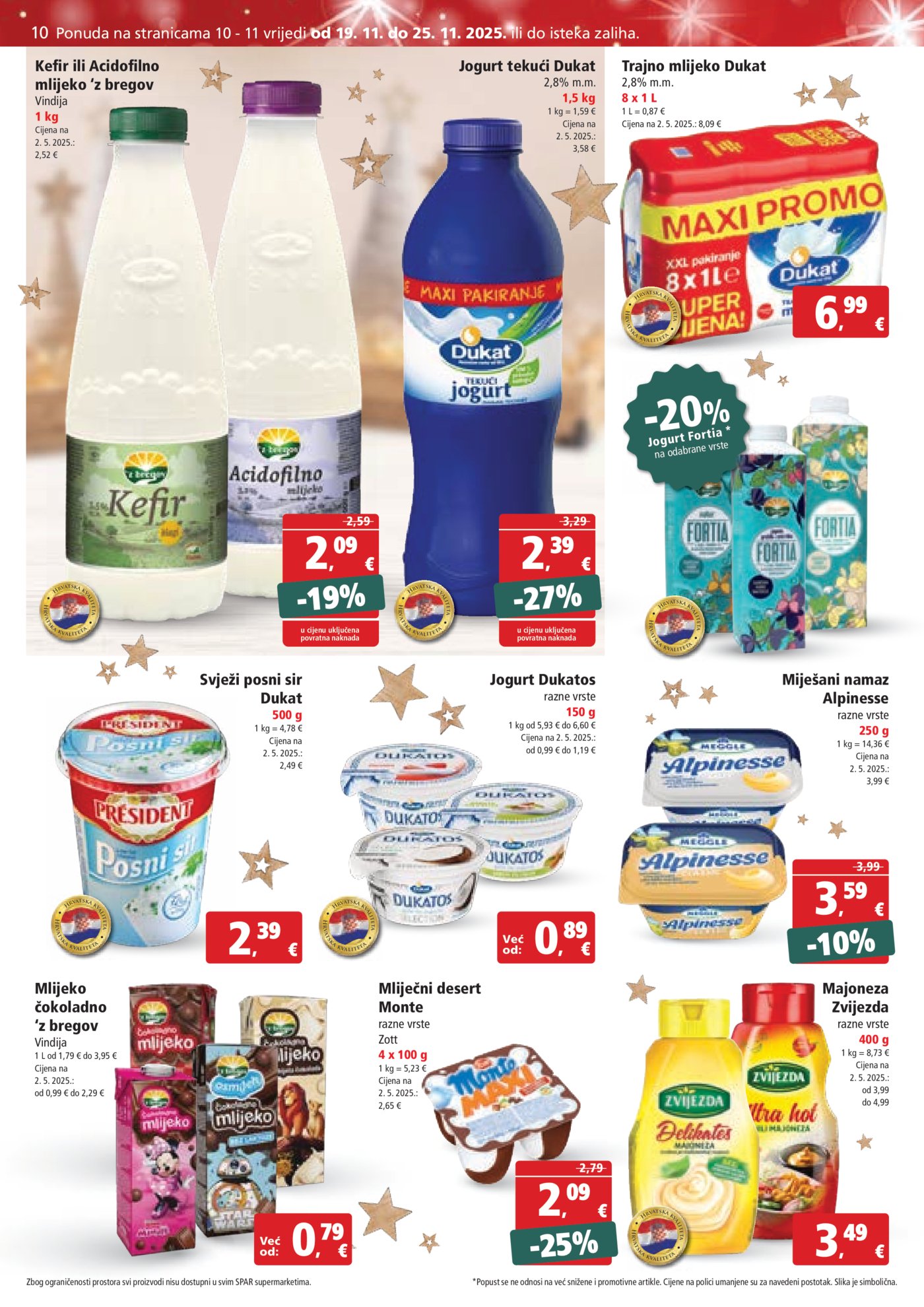 SPAR katalog Akcija 19.11. - 25.11.2025.
