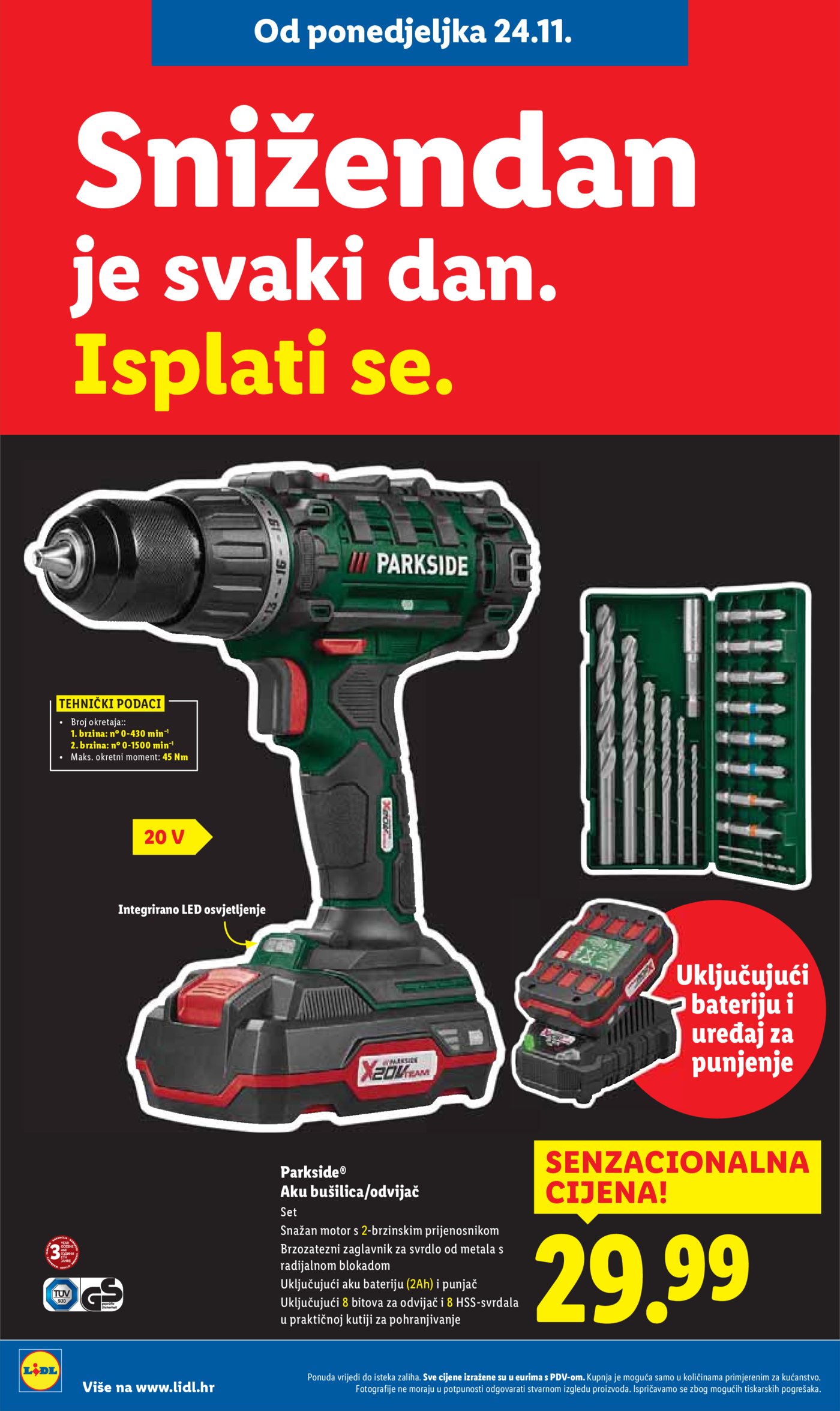 Lidl katalog Super ponuda od ponedjeljka 24.11. - 30.11.2025.