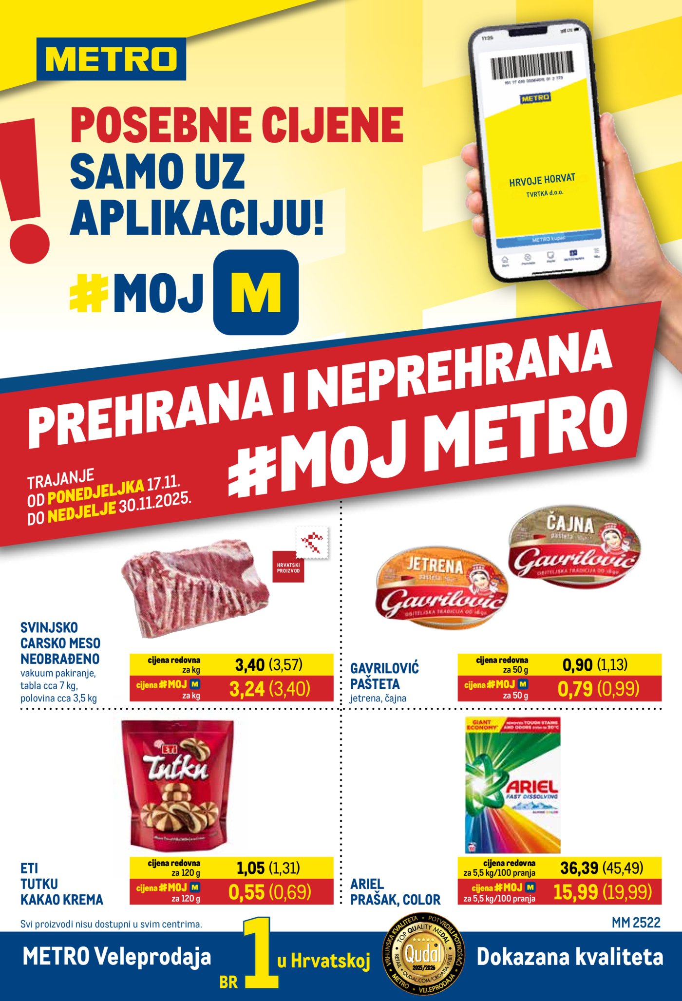 Metro prehrana i neprehrana katalog Akcija 17.11.-30.11.2025.