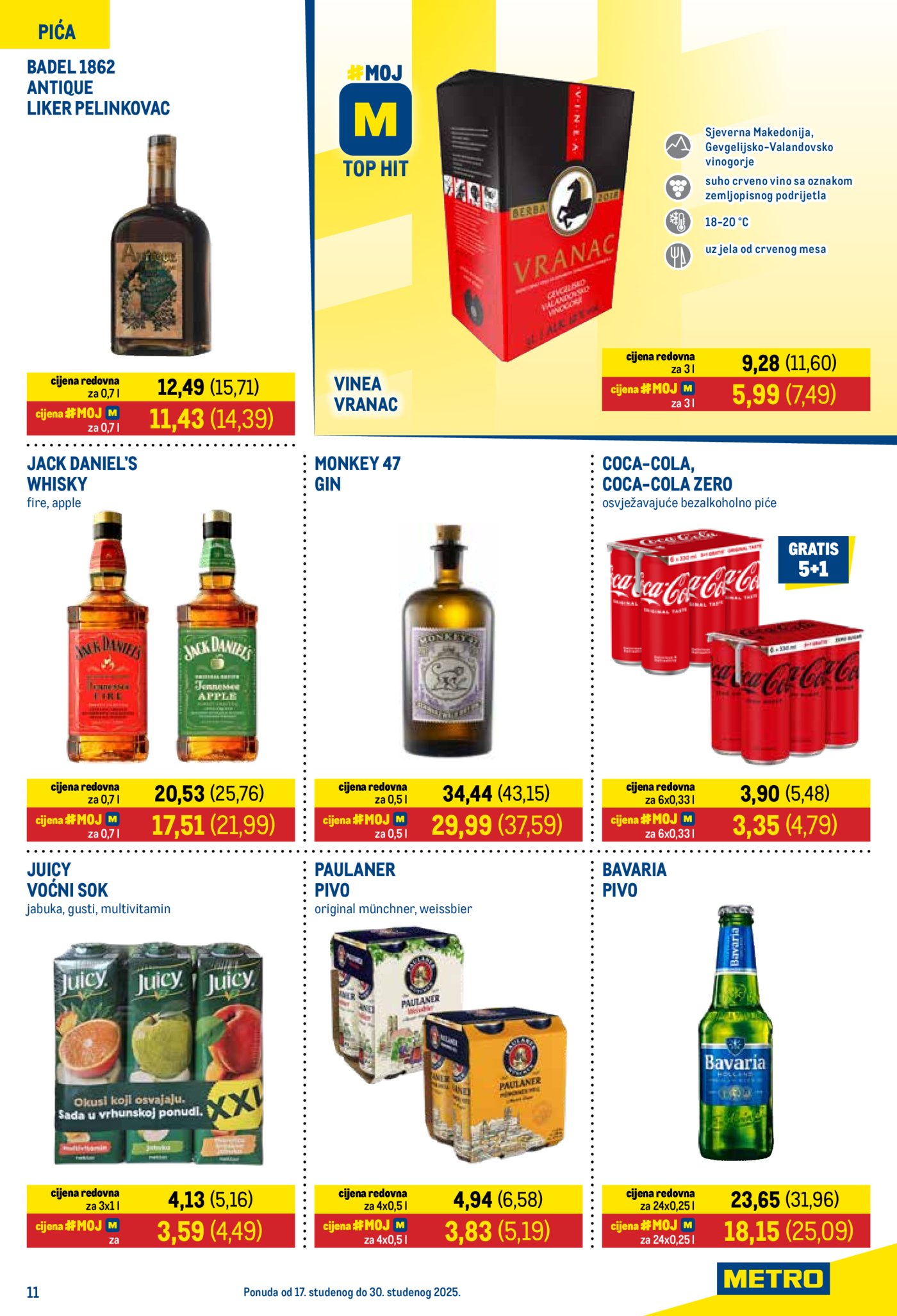 Metro prehrana i neprehrana katalog Akcija 17.11.-30.11.2025.