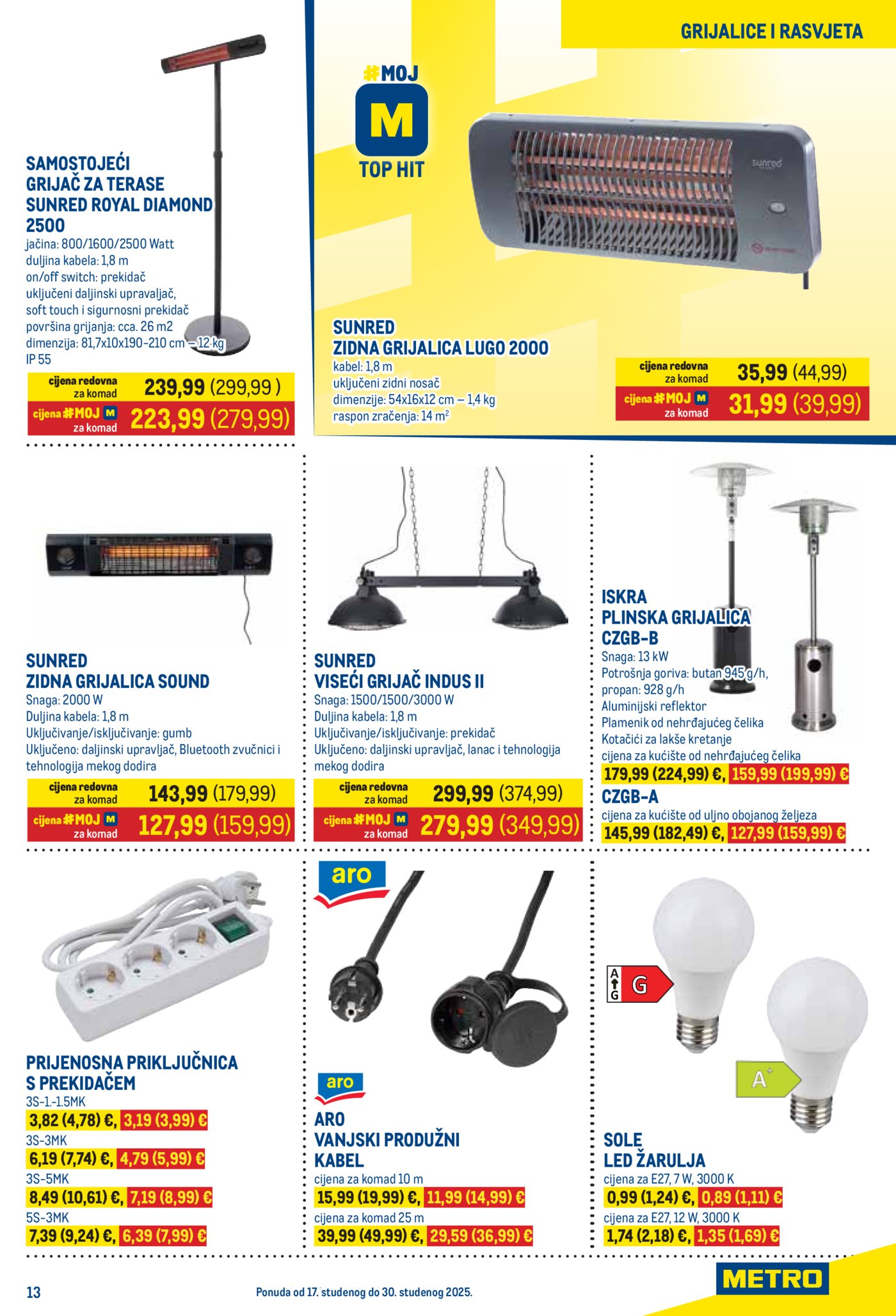 Metro prehrana i neprehrana katalog Akcija 17.11.-30.11.2025.