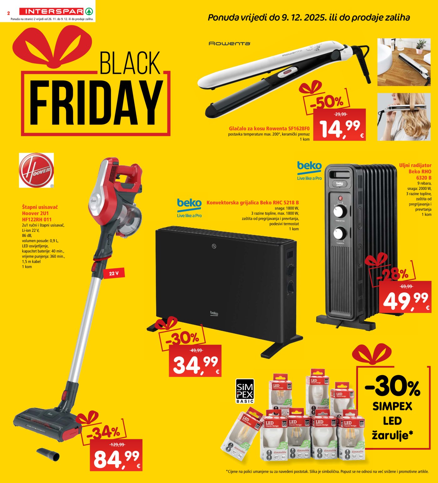 Interspar Black Friday katalog Akcija 24.11.-9.12.2025.