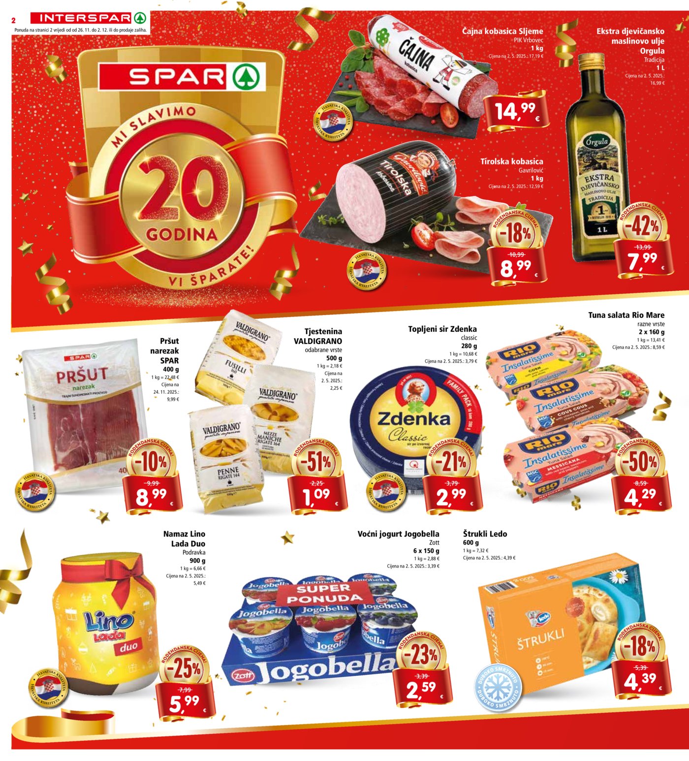 INTERSPAR katalog Akcija 26.11. - 02.12.2025.